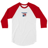 Panama Brand Embroidered 3/4 sleeve raglan shirt